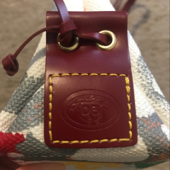 Dooney & Bourke tassel top zip purse. White main color with multicolor graffiti! - Picture 4 of 14